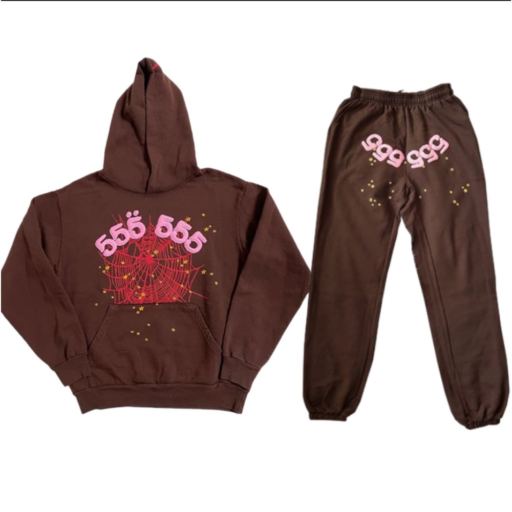 Men/Women Sp5der web pattern track suit